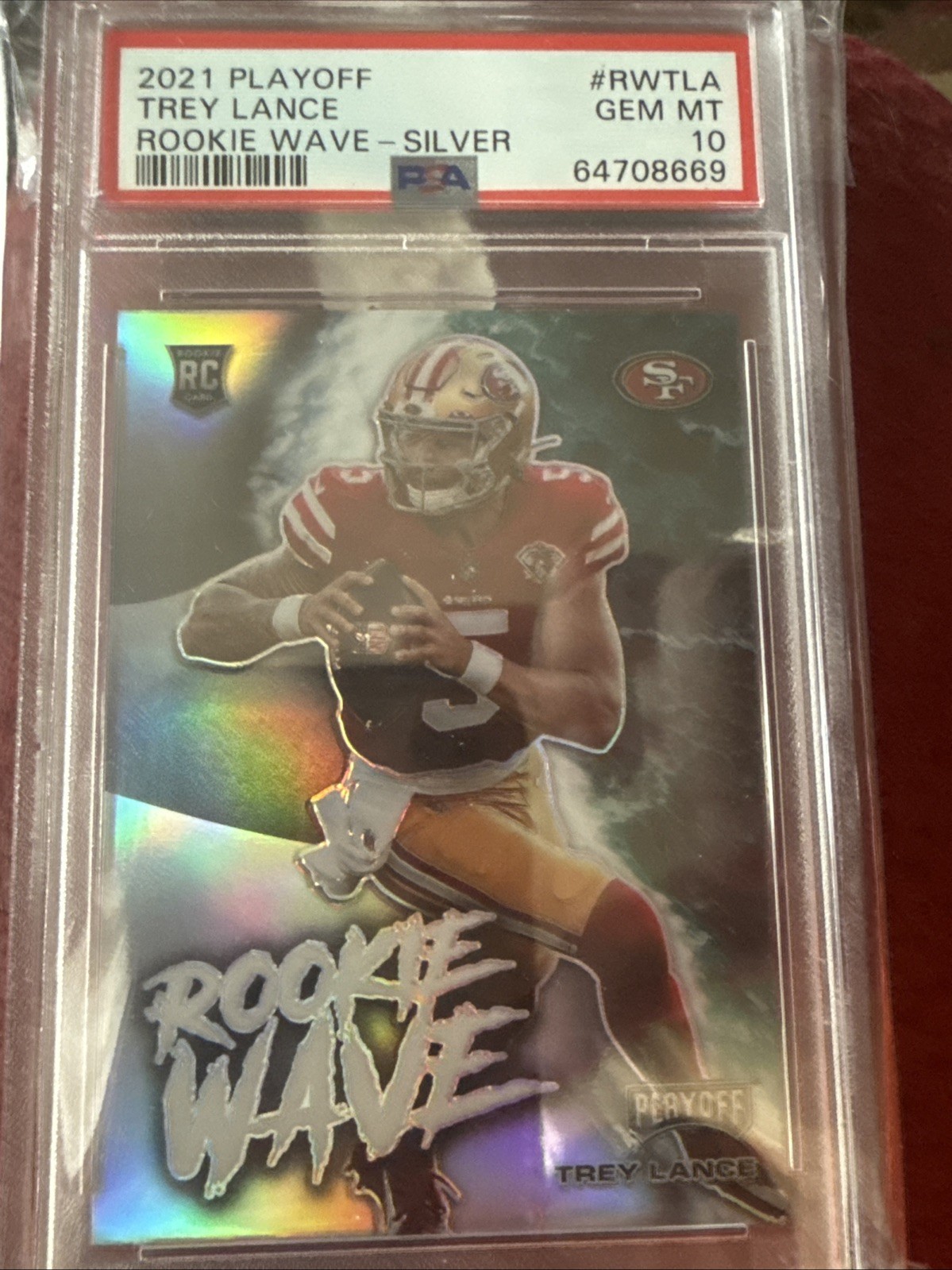 Trey Lance Panini Playoff Rookie Wave #RWTLA Silver
