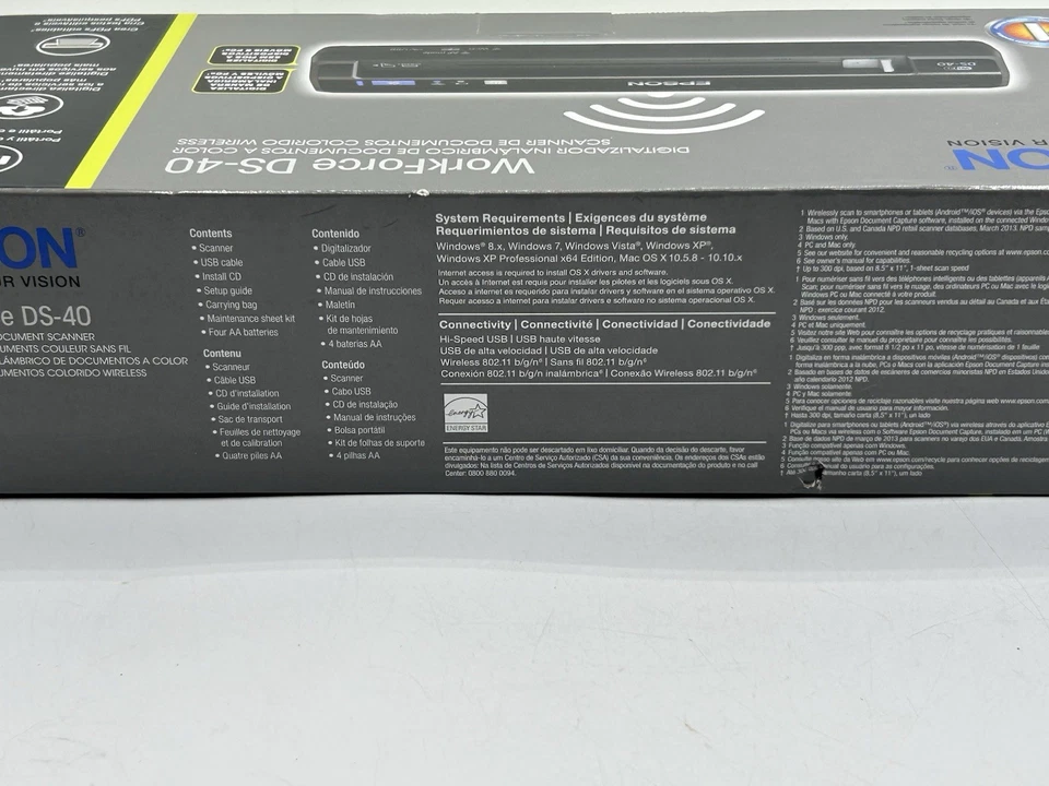Epson WorkForce DS-40 Portable, Compact Scanner New - Image 2 of 4