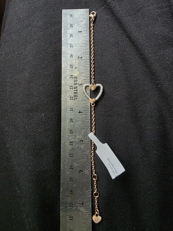 Cable HEART Charriol Stainless Steel Bracelet w/ Box And Papers - Image 2 of 4