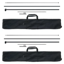 Feather Flag Pole Kit 2 Packs Swooper Flag Pole 12.7 ft with Ground Stakes