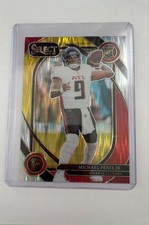 2024 Panini Select Club Level Michael Penix Jr#235 Red & Yellow Shock Prizm (RC)