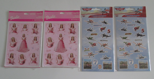 21 NIP Random CHARACTER STICKERS Barbie Precious Moments Minions Cars PJ mor #62 - Picture 5 of 6