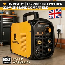 CONENTOOL 2-IN-1 230V TIG Welder Machine 200A TIG/Stick IGBT Inverter LED Displa