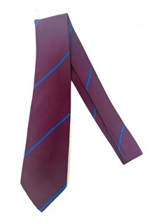 #1 MENSWEAR Charvet Made in France Deep Magenta Blue Single Stripe Silk Tie NR