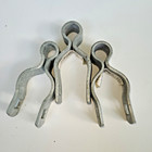 Steel Chain Link Gate Hinge Clamp 1-3/8" x 5/8" - Lot of 3 - NOS