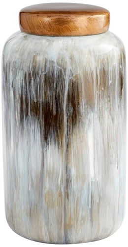 Cyan Design Spirit Drip Container Olive Glaze-Small - Picture 1 of 3