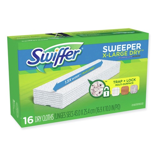 Swiffer 96826 16.9" x 9.8" Sweeper XL Dry Refill Cloths - White (4/CT) New - 第 1/4 張圖片