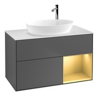 Villeroy & Boch Finion Waschbeckenunterschrank FüR Becken Mittig Regal Rechts...