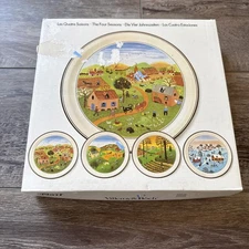VILLEROY & BOCH NAIF FOUR SEASONS PLATE # 4 WINTER SCENE LAPLAU