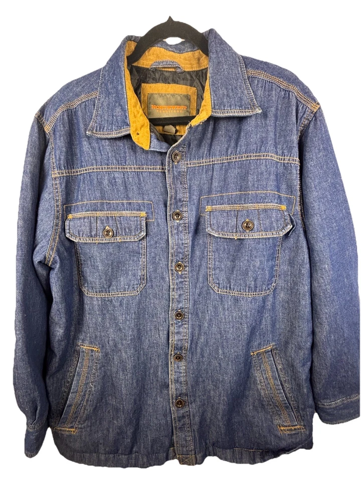 复古 NW Territory 牛仔谷仓夹克女式 XL 实用外套 90 年代 Y2K 复古 — 第 2/4 张图片