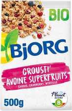 - Céréales Bio - Crousti' Avoine Superfruits - Bio - 500 G | Idéal Petit Déjeune