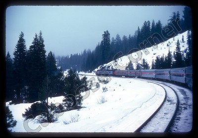 AMT Amtrak Train 6 SF California Zephyr Sierra Nev Mtns 1976 35mm Dia (13519)