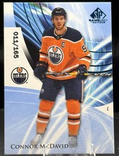 Connor McDavid 2020-21 SP Game Used Blue Burst #1 -011/165 Edmonton Oilers Star!
