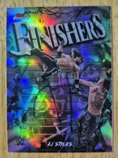 AJ Styles | 2025 Topps Finest WWE Finishers Refractor #FNS-AJ 