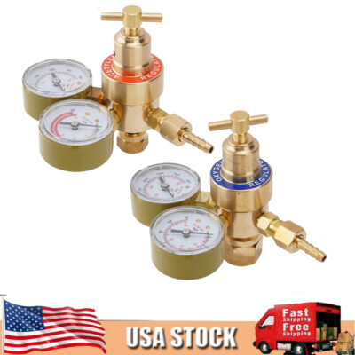 #ad Oxygen Acetylene Gas Regulator Welding Cutting Torch Dual Gauge CGA540 CGA200 $40.99