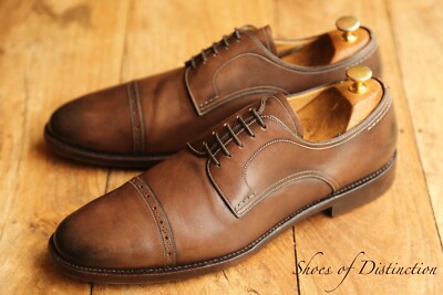 Bally Scribe hellbraune Leder Derby Schnürschuhe UK 10,5 US 11,5 EU 44,5 1100£