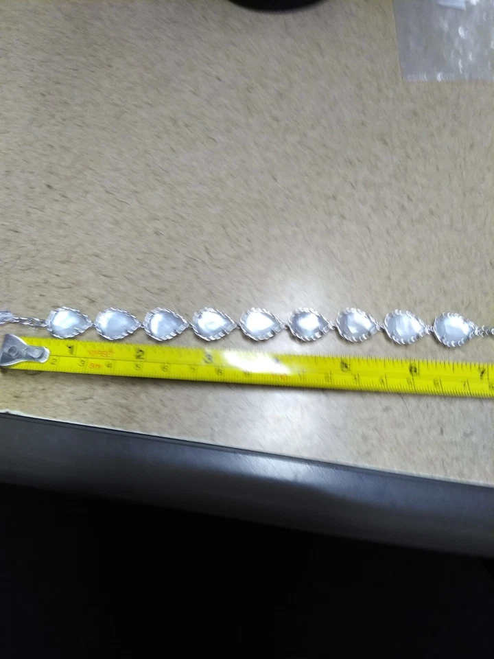 Pulsera Kendra Scott Kenzie Eslabones Madreperla Latón Chapado en Rodio Nueva con Etiquetas Foto 4 de 4