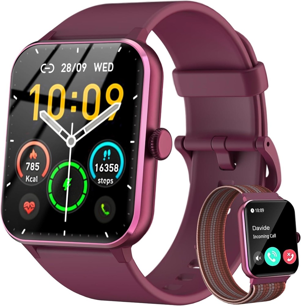 Smart Watch for Women, 1.83'' Waterproof Smartwatch, Bluetooth iPhone Samsung