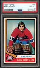 1974-75 Topps NHL Hockey #155 Ken Dryden HOF PSA 8 NM-MINT Montreal Canadiens