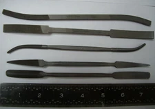 5 New Old Stock Nicholson 7 1/2" Silversmith Riffler Files #7 #8 #9 #10 #12 USA