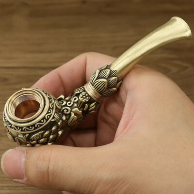 #ad Handmade copper pipe Chinese style dual use portable filter old fashioned short $69.90