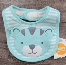 New! Baby Girl Boy Gymboree Blue Tiger Bib