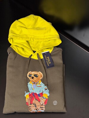 NEW Polo Ralph Lauren Expedition Voyager Bear Colorblock Hoodie