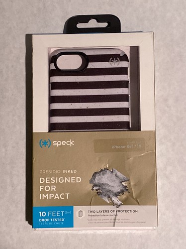 Speck Presidio Inked iPhone 8/iPhone 7/iPhone 6S Case, Stripe Gold Specks/Marble - 第 1/1 張圖片