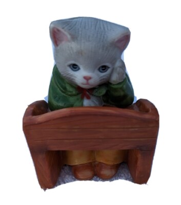 Kitty Cucumber Albert Figurine 1989 B Shackman Schmid SRI LANKA Desk  jul23