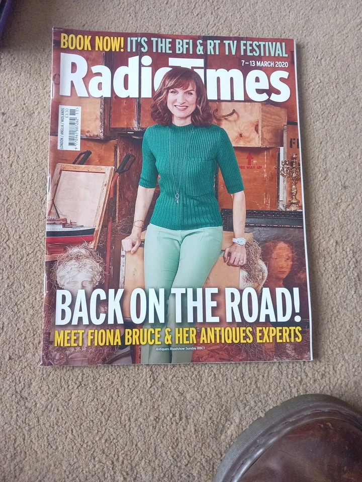 Radio Times Magazine 7th March 2020 Fiona Bruce Antiques Show Noughts & Crosses - Image 1 of 1