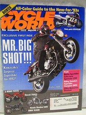 Cycle World Magazine March 1992 Suzuki GSX-R1186 Kawasaki Zephr 1100 Ducati