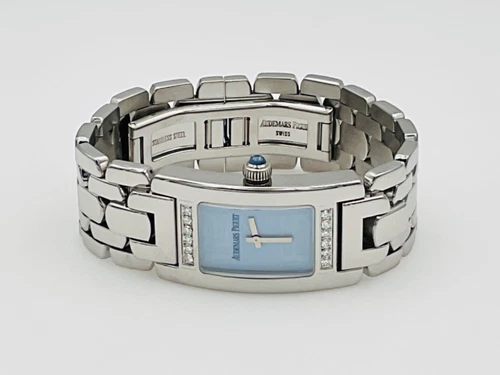 Audemars Piguet Promesse Ladies Stainless Steel & Diamond Blue Dial Quartz Watch