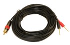 35ft 1 Wire SubWoofer 18Awg (1 Rca to 2 Pos/Neg Speaker Connects) Cable