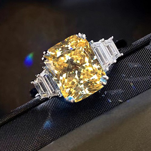 2 Colors Cubic Zircon Rings Women Gorgeous 925 Silver Wedding Jewelry Sz 6-10 - Picture 12 of 15
