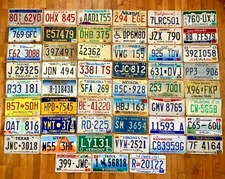 Complete USA 50 State Set of License Plates + Washington DC - Craft Condition