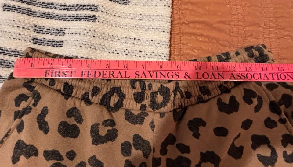 Mujer Marrón Leopardo Estampado Sudaderas Joggers Pantalones para Dormir Pijama Parte Inferior MEDIANO 8/10 Foto 4 de 4