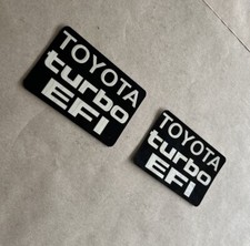 2pc Toyota Turbo Efi Truck Pickup Emblem Badge Overlay Decal 1985 1986 1987