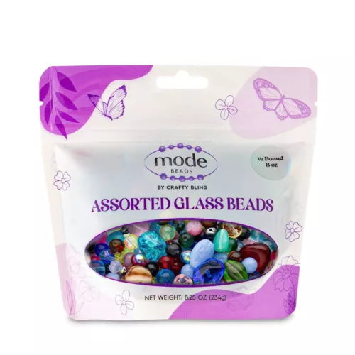 Assorted Glass Beads • 4-18mm • Heart Rock Beads By ModeBeads • Czech Republic B
