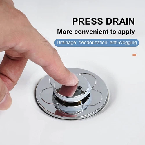 Universal Bathroom Sink Stopper Drain Filter Wash Basin Core Bounce Pop Up Plug - Picture 8 of 9