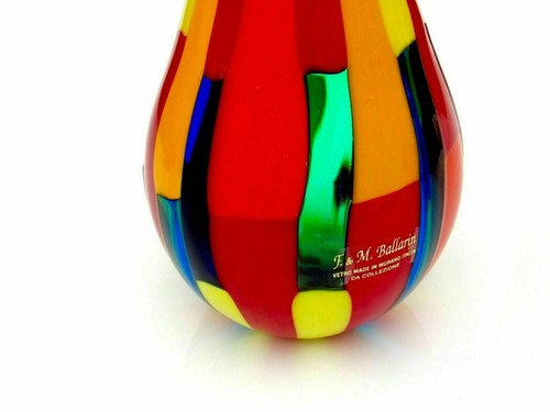 Signed! Murano A Ballarin Freeform Pezzato Bulbous Studio Vase XL Size Amazing - Picture 2 of 12