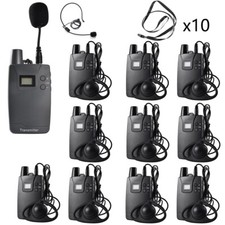 Wireless Whisper Audio Guide System for Group Factory Tour AA Battery Church