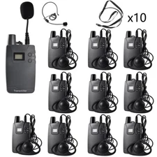 Wireless Whisper Audio Guide System for Group Factory Tour AA Battery Church