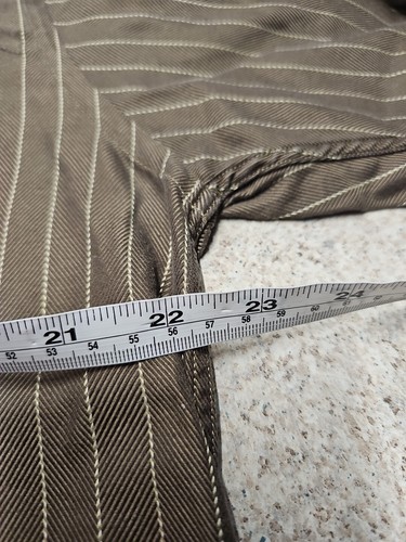 Cutter And Buck Men's Brown Striped Long Sleeve Dress Shirt Size M - Picture 8 of 11