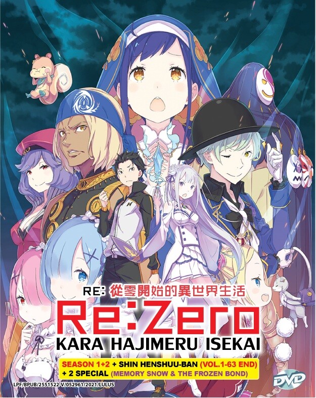 DVD Anime Re:Zero Starting Life In Another World Season 1+2 +