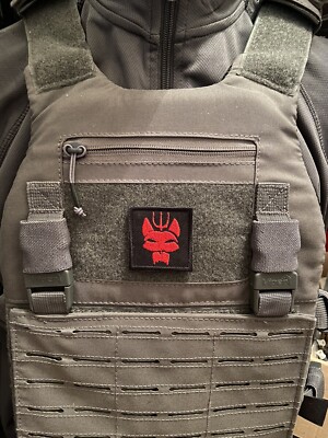 Seal Team Red Morale Patch Hook Backed Tactical Airsoft Badge 50x50mm