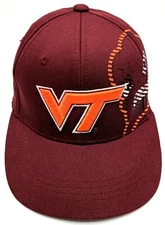 VIRGINIA TECH HOKIES hat VT flexfit fitted red cap - Youth / Child size