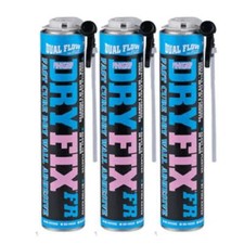 3 x Sika Pinkgrip Dryfix Plaster Board Adhesive 750ML Fire Retardant Dual Flow