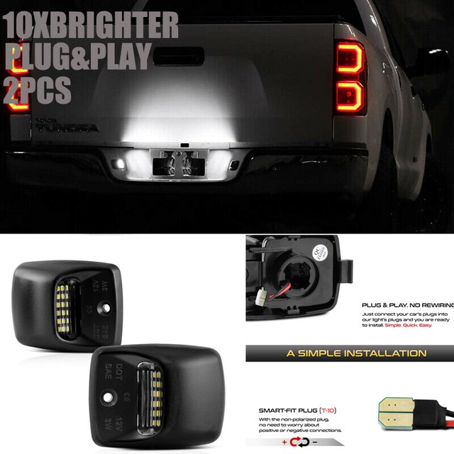 2Pcs LED SMD License Plate Light Lamp For 20052015 Toyota