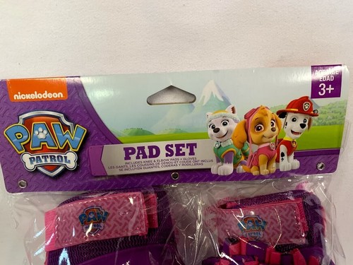 GIRLS PAW PATROL SKYE PROTECTIVE PAD SET FOR BIKING & SKATING, PURPLE/PINK - Picture 5 of 6