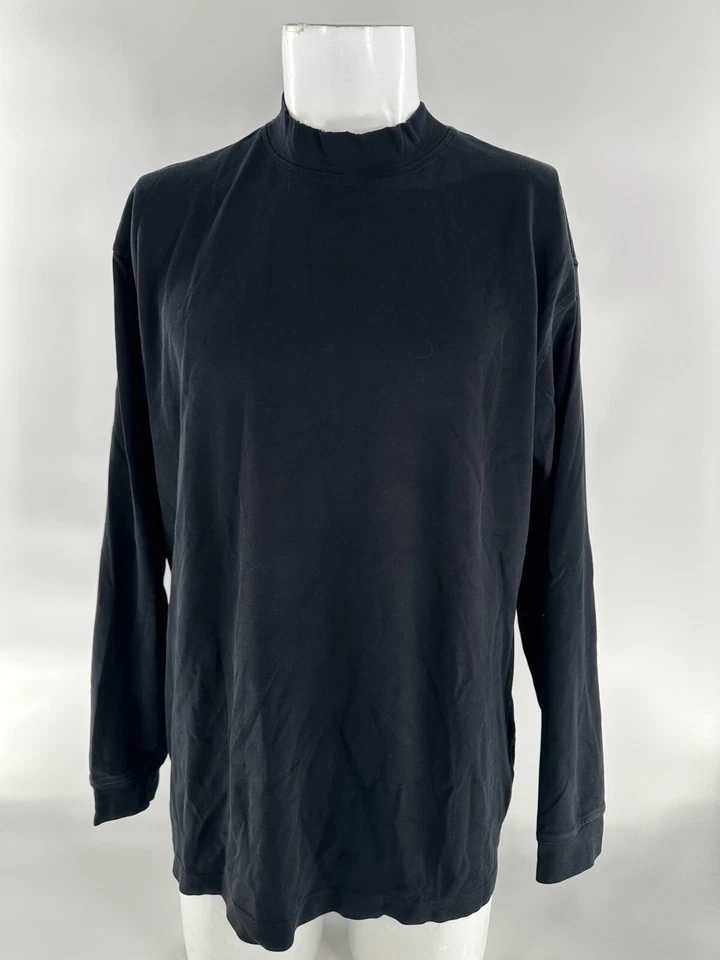 Pebble Beach Cool Comfort Mock Neck Shirt Men’s L Black Cotton Poly YGI L4-80 - Image 2 of 4